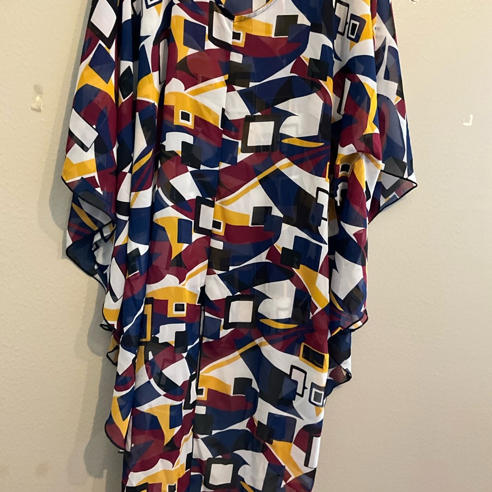 Colorful Geometric Pattern Dress - Picture 2 of 3